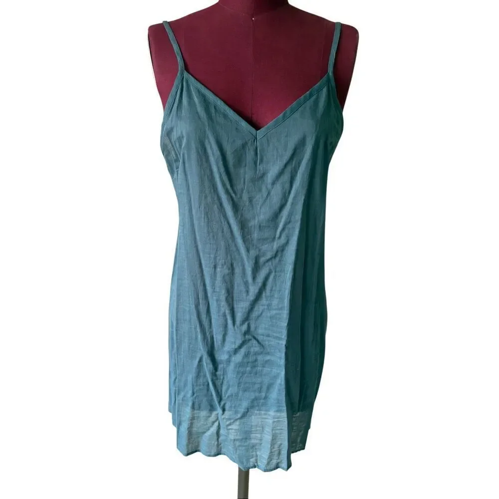 DRA Los Angeles Teal‎ Eyelet Dress Anthropologie Size Small Quarter Sleeves